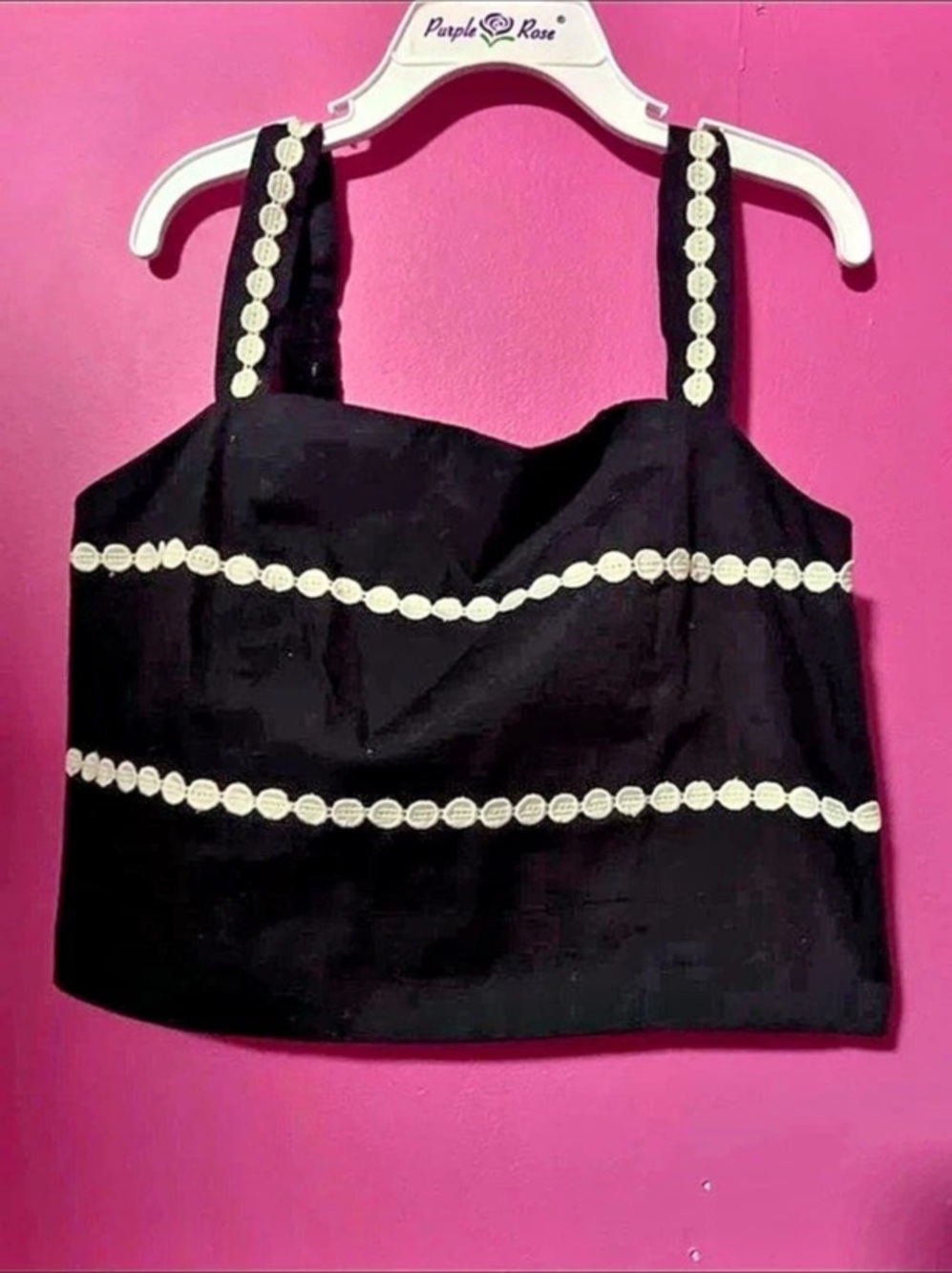 Juicy Couture Beaded Black Tank Top NWT M US 8/10